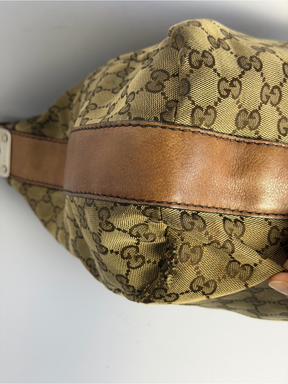 Gucci GG Monogram Canvas Hobo Shoulder Bag - Picture 8 of 16
